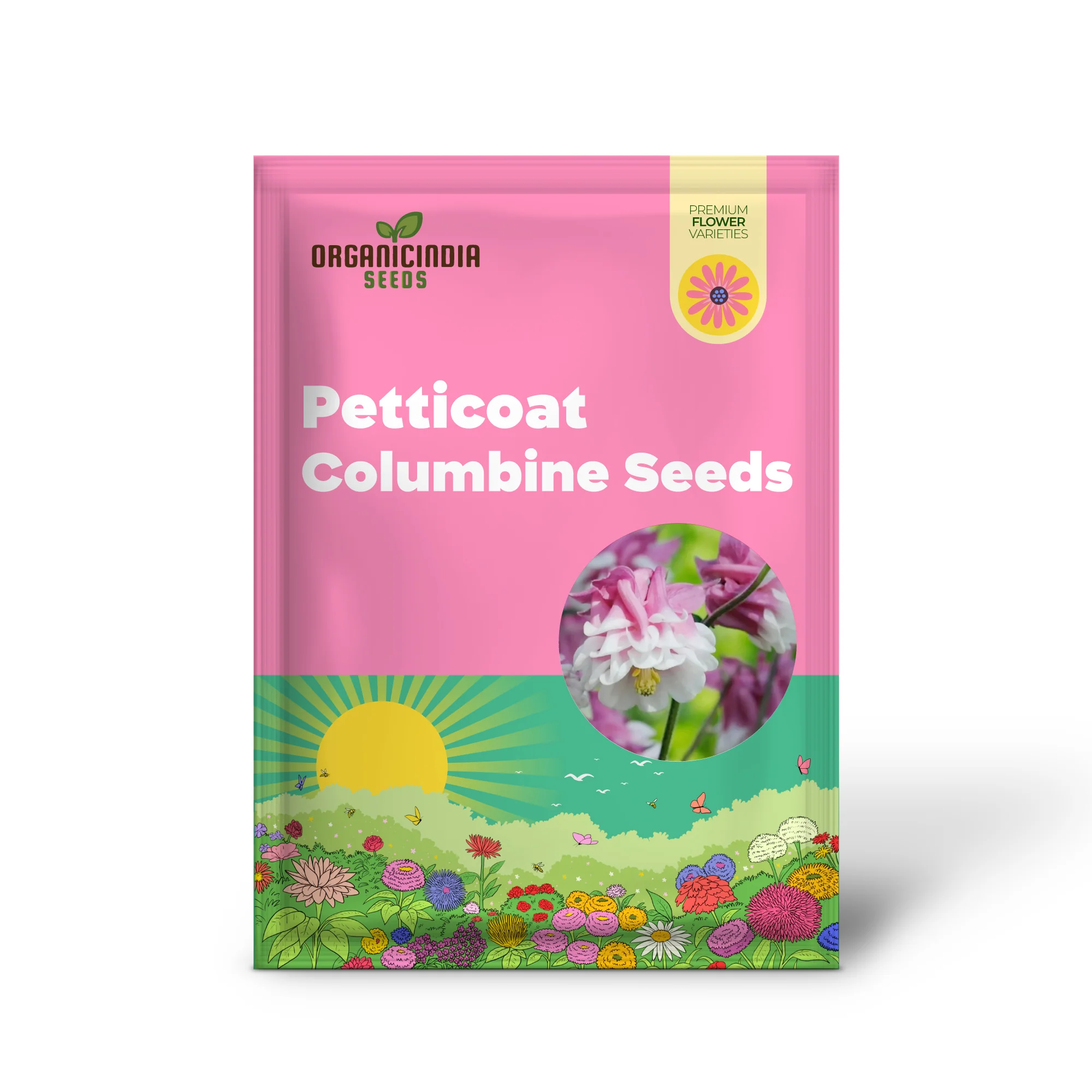Pink Petticoat Columbine Seeds  Perennial Hardy Flower  Deer And Rabbit Resistant  Low Maintenance And GMO-Free  Perfect for Potted Plants, Borders, and Outdoor Gardens - Image 2