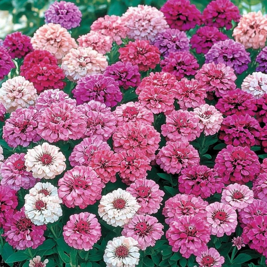 Pink Zinnia Seeds, Soft Pastel to Vibrant Magenta Blooms