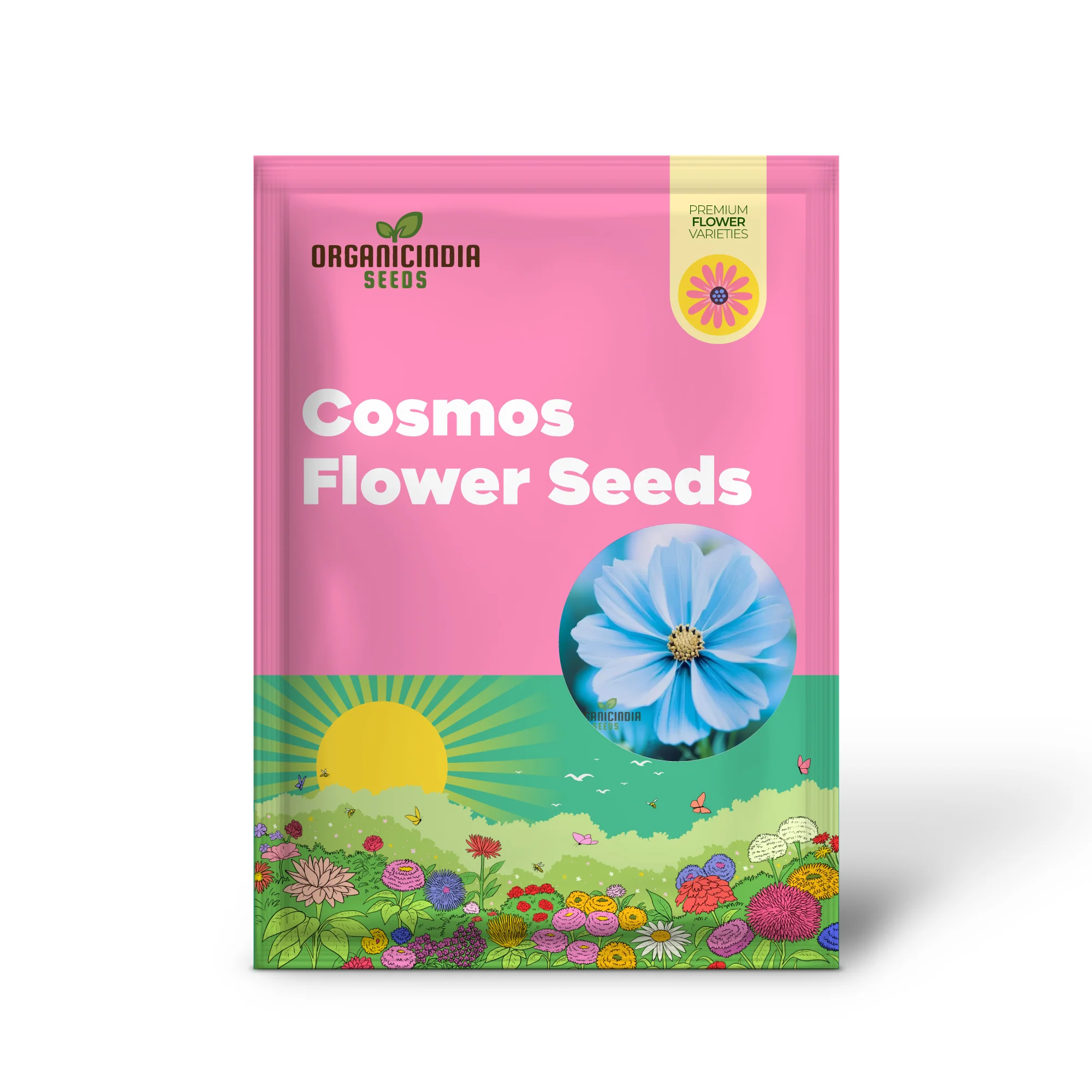 Blue Cosmos Flower Seeds - Ideal for Vibrant and Lush Gardens - Enhance Your Outdoor Space with Stunning Blooms - Image 2