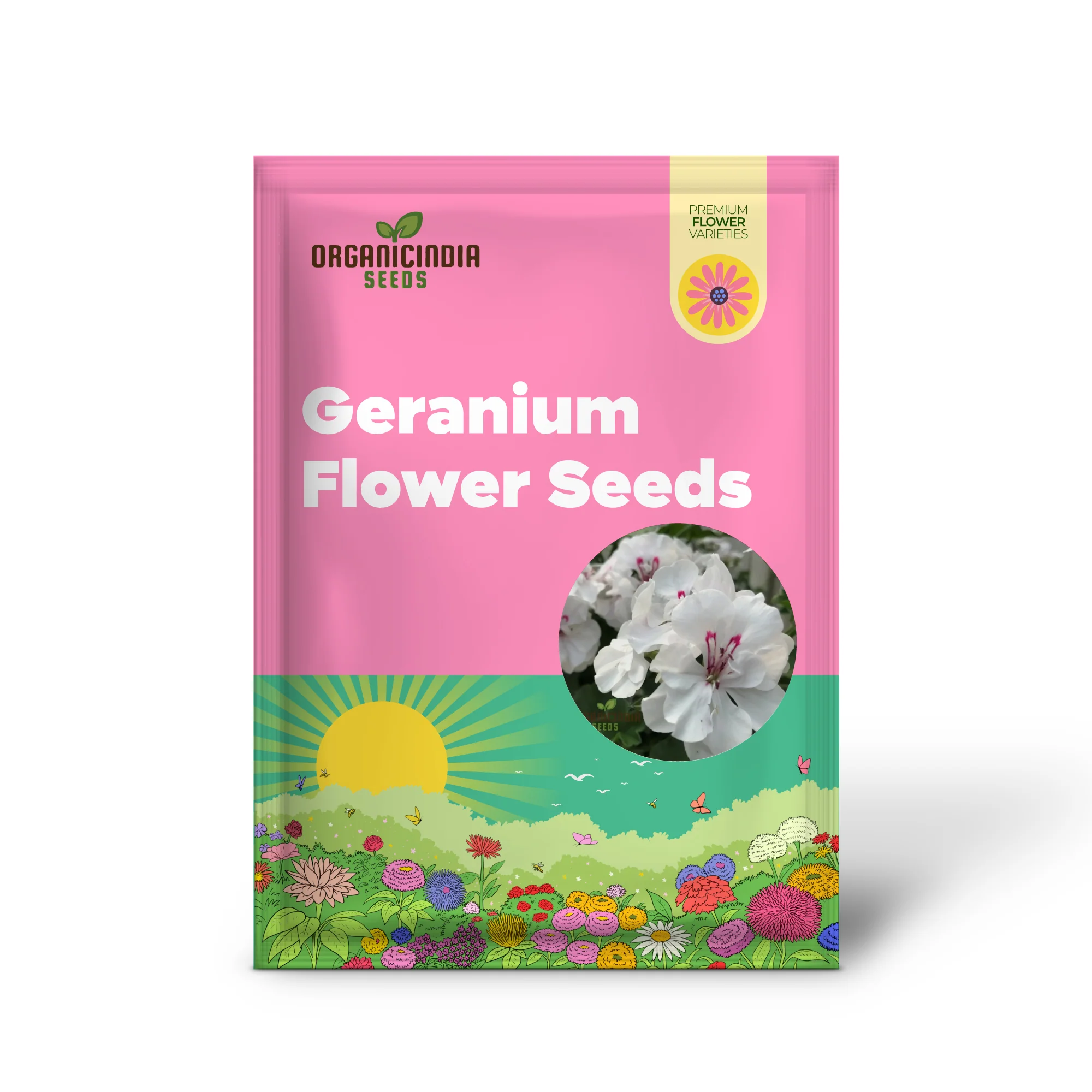 Premium White Geranium Imported Flower Seeds | High-Quality Flowering Seeds for Vibrant Gardens | Perfect for Expert and Beginner Gardeners | Add Elegance to Your Outdoor Spaces - Image 2