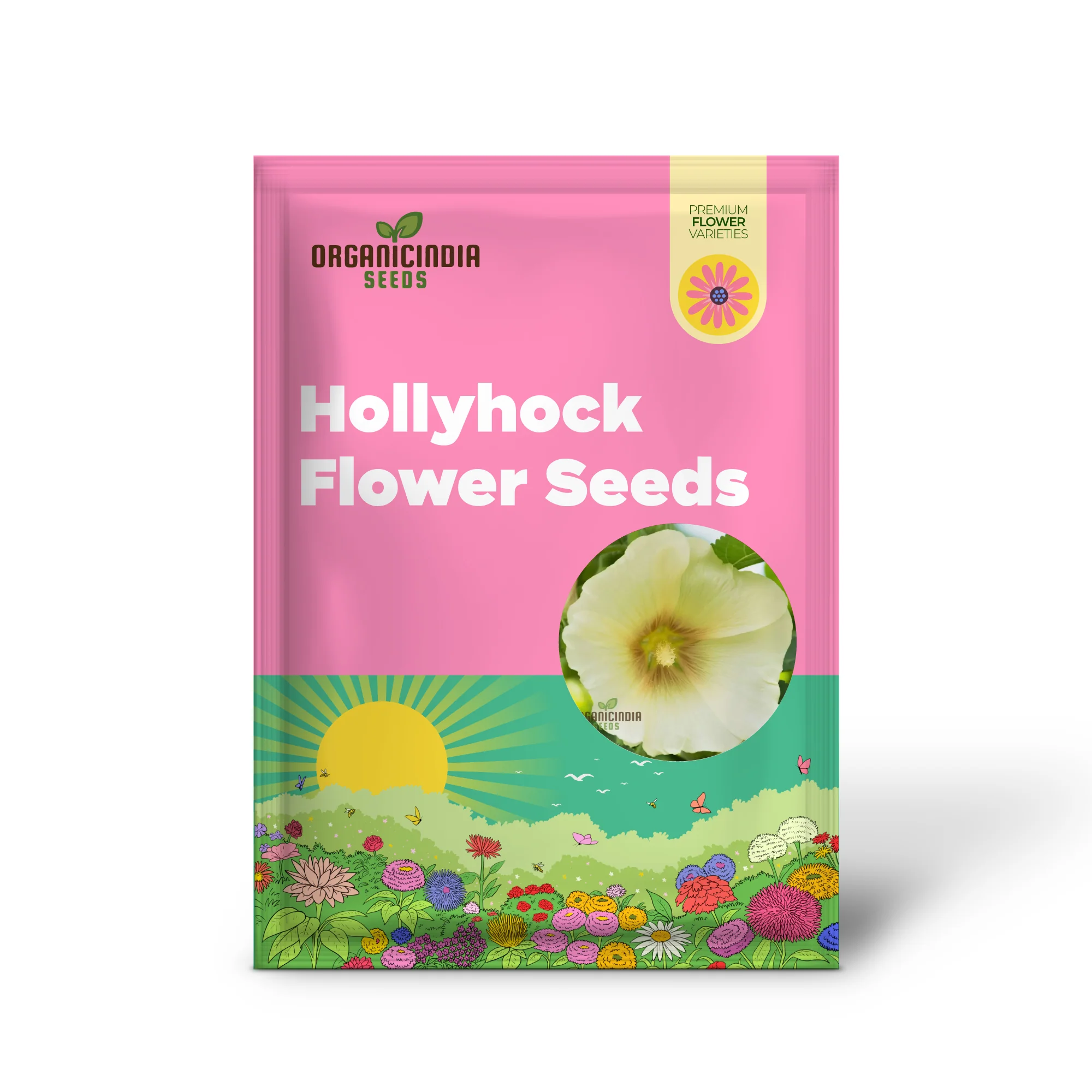 Radiant Blooms, Yellow Giant Hollyhock Flower Seeds - Ideal for Perennial Planting and Gardening to Enrich Your Landscape - Image 2