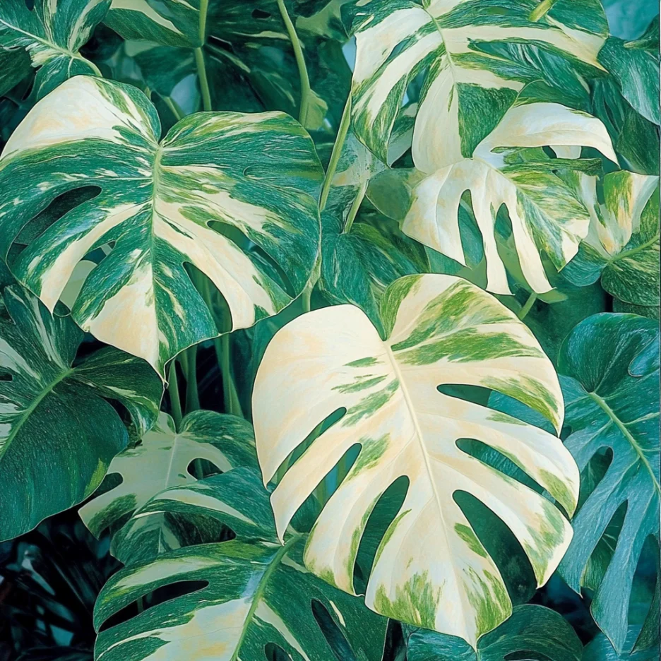 Variegated Monstera Mint Seeds – Rare White & Green Foliage Mint Plant for Garden & Containers - Image 3