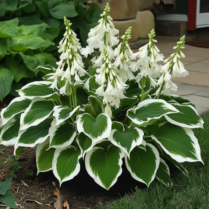 Rare Variegated White Hosta Seeds – Green Leaves with Elegant White Edges for Shade Gardens - Image 2