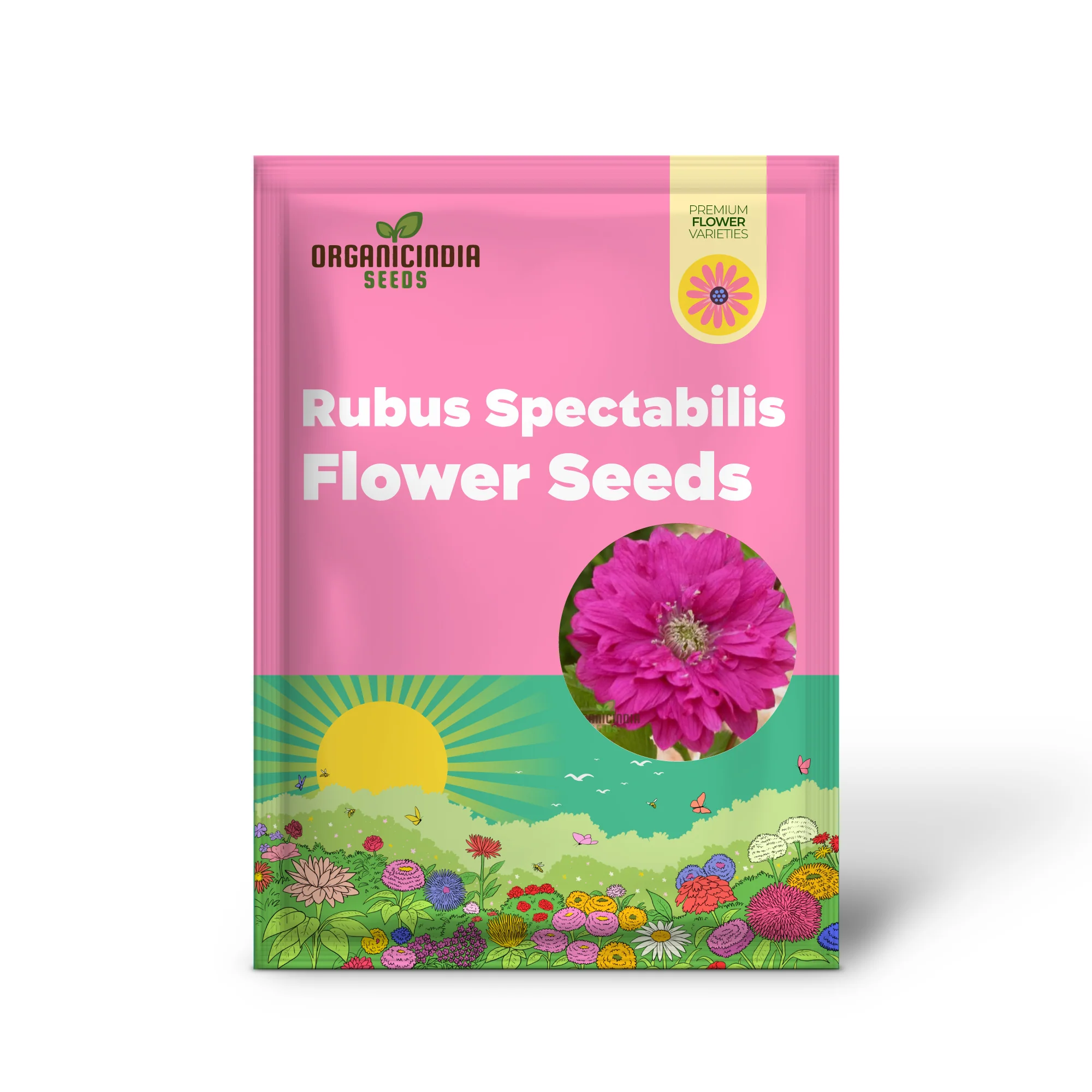 Rubus Spectabilis Flore Plena Flower Seeds For Planting, Grow Stunning Double Flowered Salmon Berry - Image 2