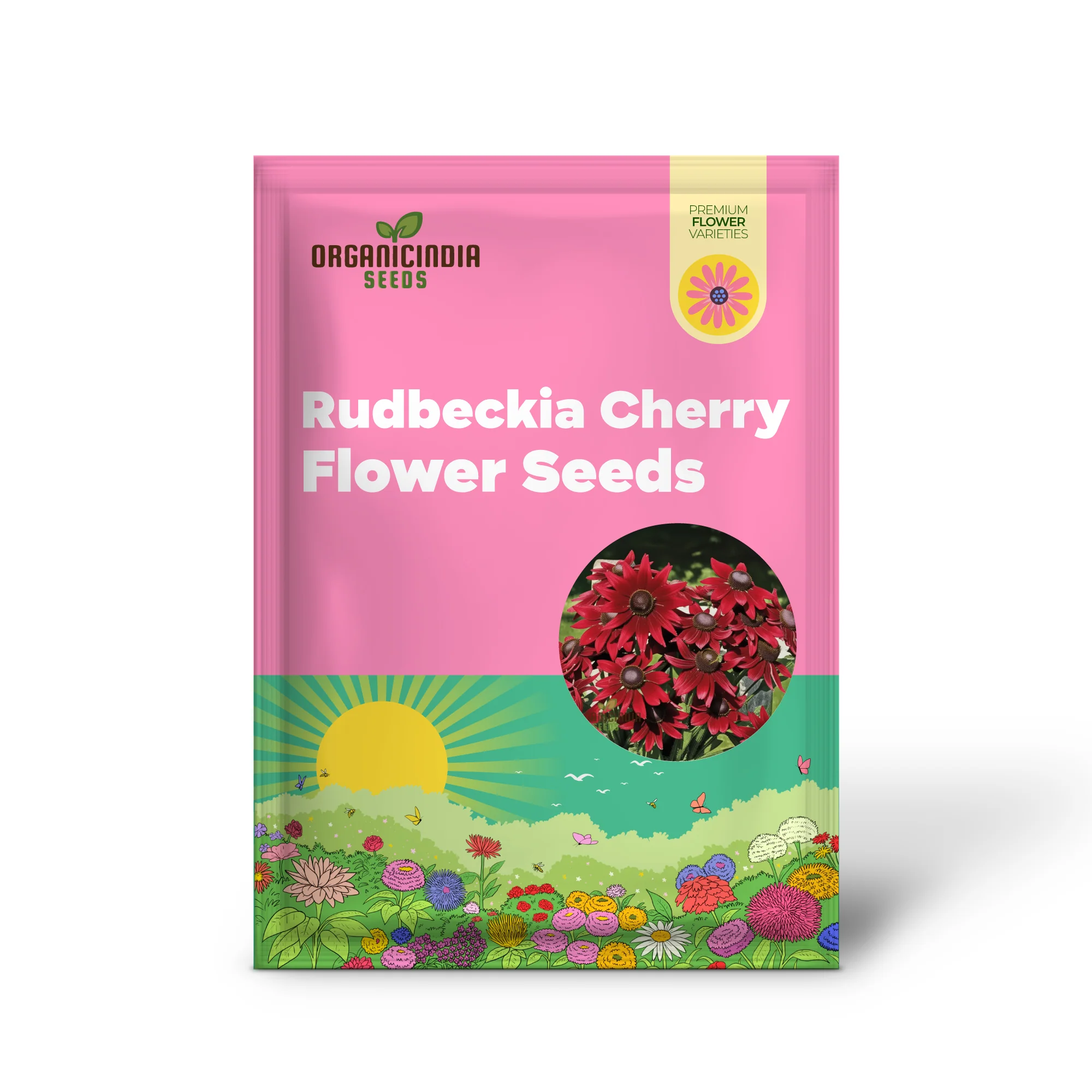 Rudbeckia Cherry Brandy Flowers Seeds, renowned for their deep red hues and captivating presence in gardens, - Image 2