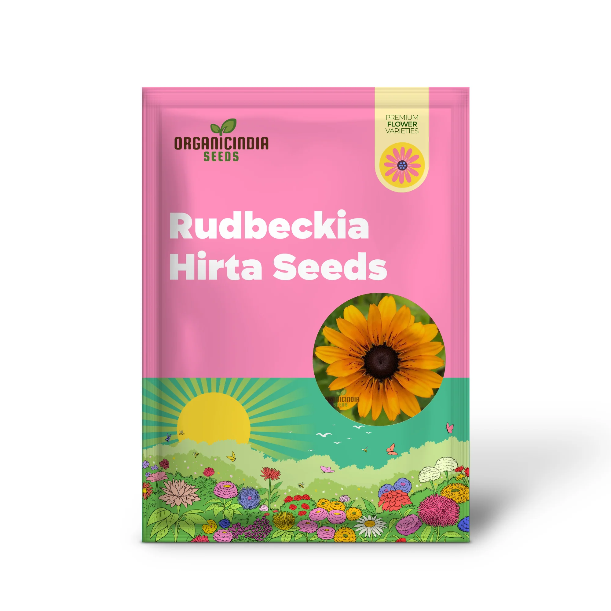 Rudbeckia Hirta 'Marmalade' Flower Seeds For Planting, Vibrant Marmalade Black-Eyed Susans for Beautiful Blooms - Image 2