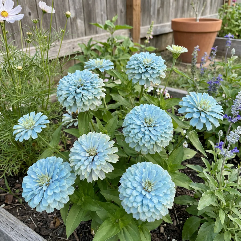 Sky Blue Zinnia Seeds for Planting (Zinnia elegans) – Classic Heirloom Flower - Image 4