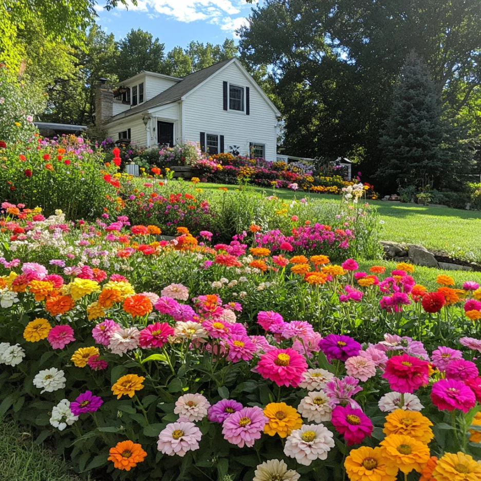 State Fair Mix Zinnia Seeds | Giant, Colorful Blooms for Stunning Gardens - Image 2