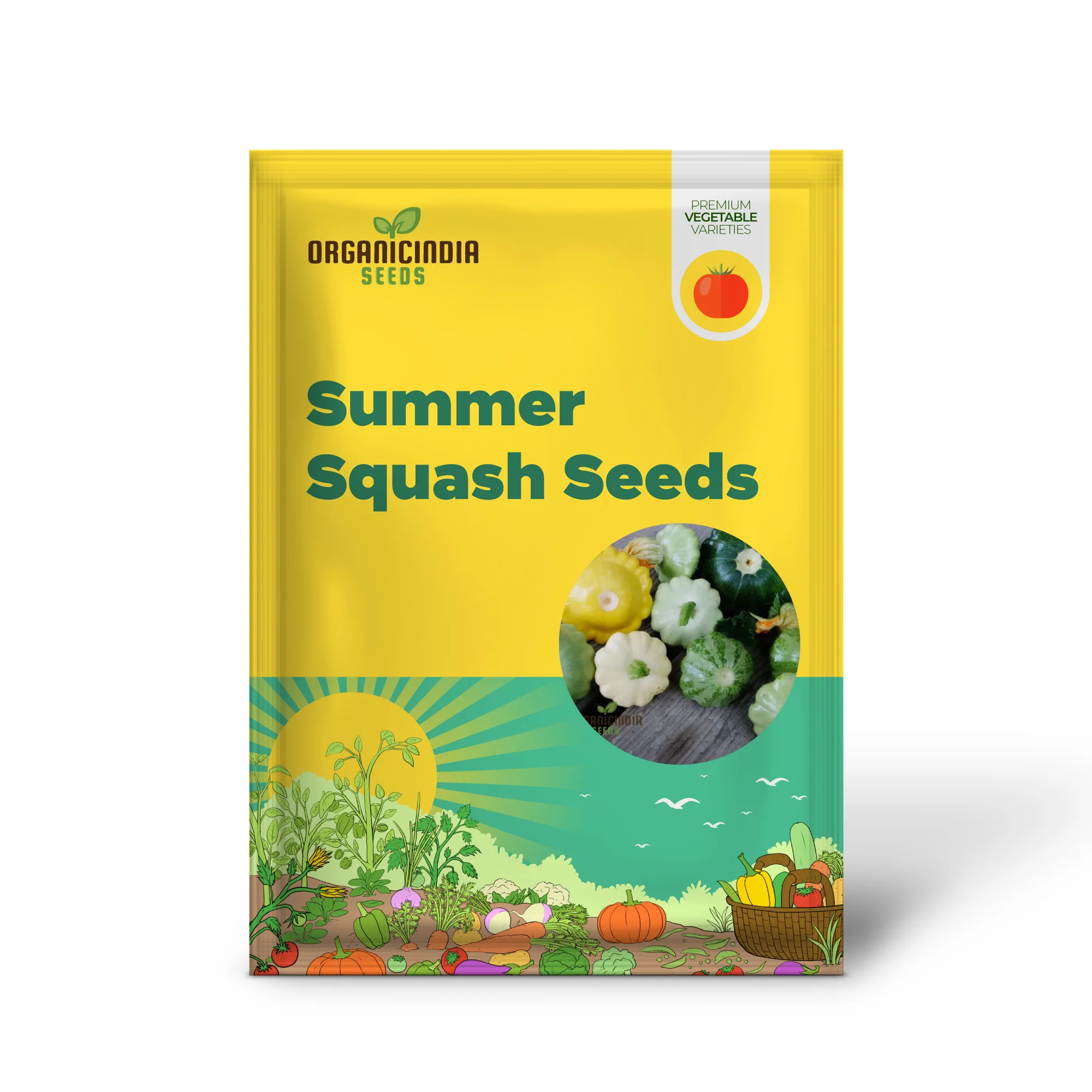 Summer Squash Seeds - Scallop Blend | Premium Gardening Seeds for Your Garden - Image 2