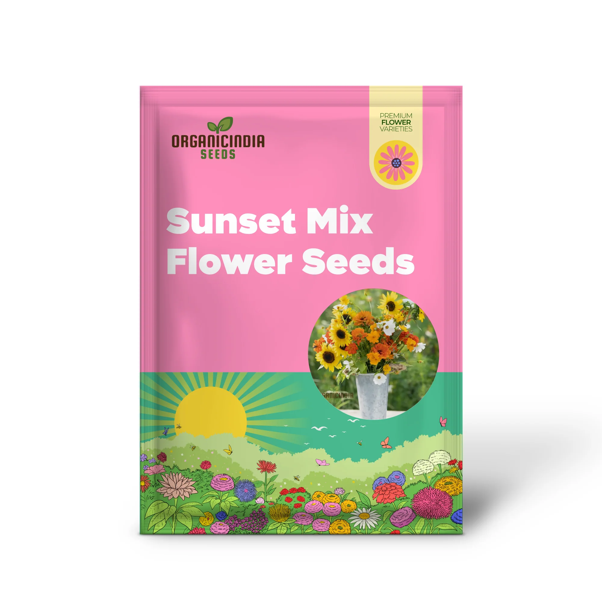 Sunset Mix - Orange, Yellow & White Flower Seeds Blend for a Gorgeous Garden Display - Image 2