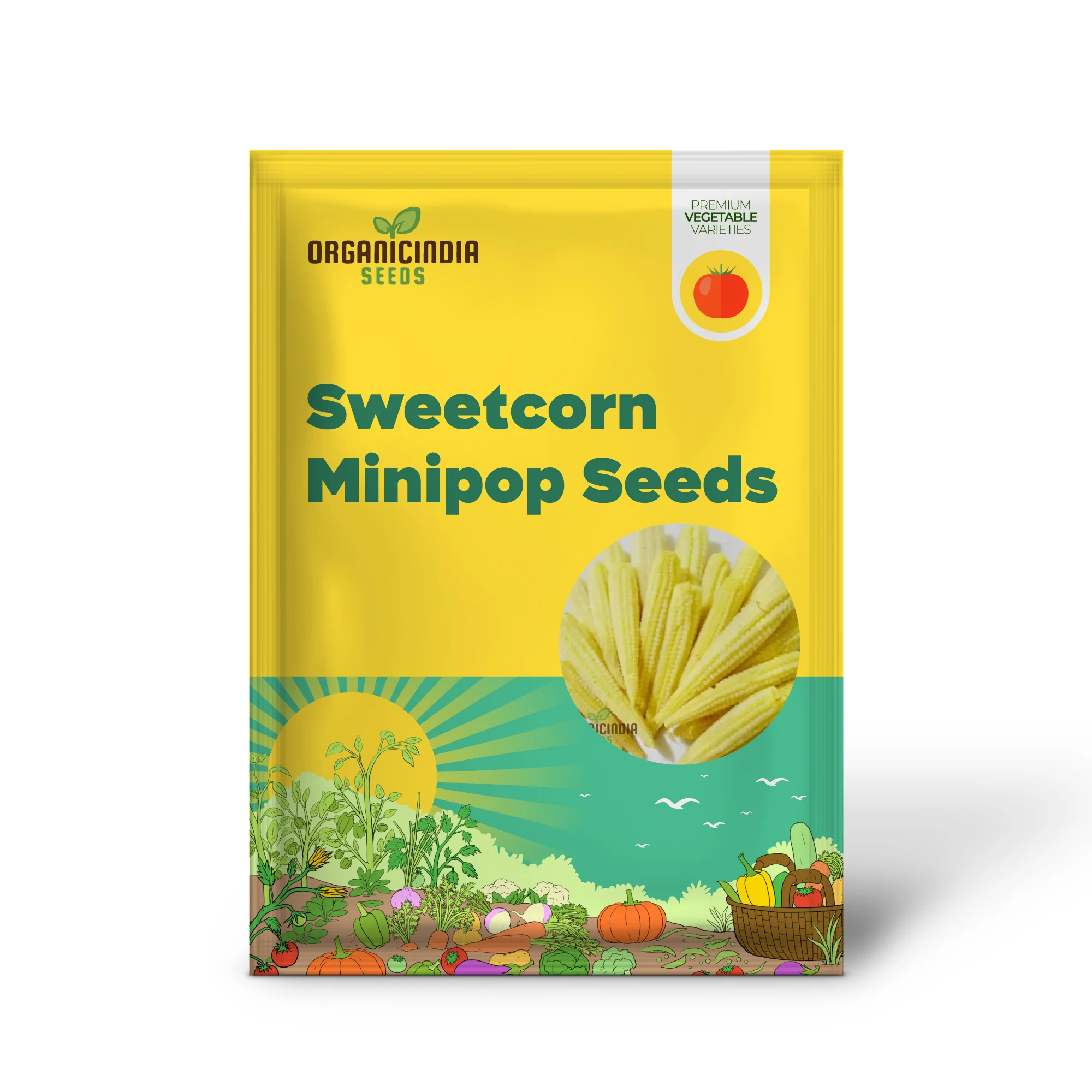 Sweetcorn Minipop Vegetable Seeds, Miniature Variety High Yield Perfect for Small Gardens and Containers - Image 2