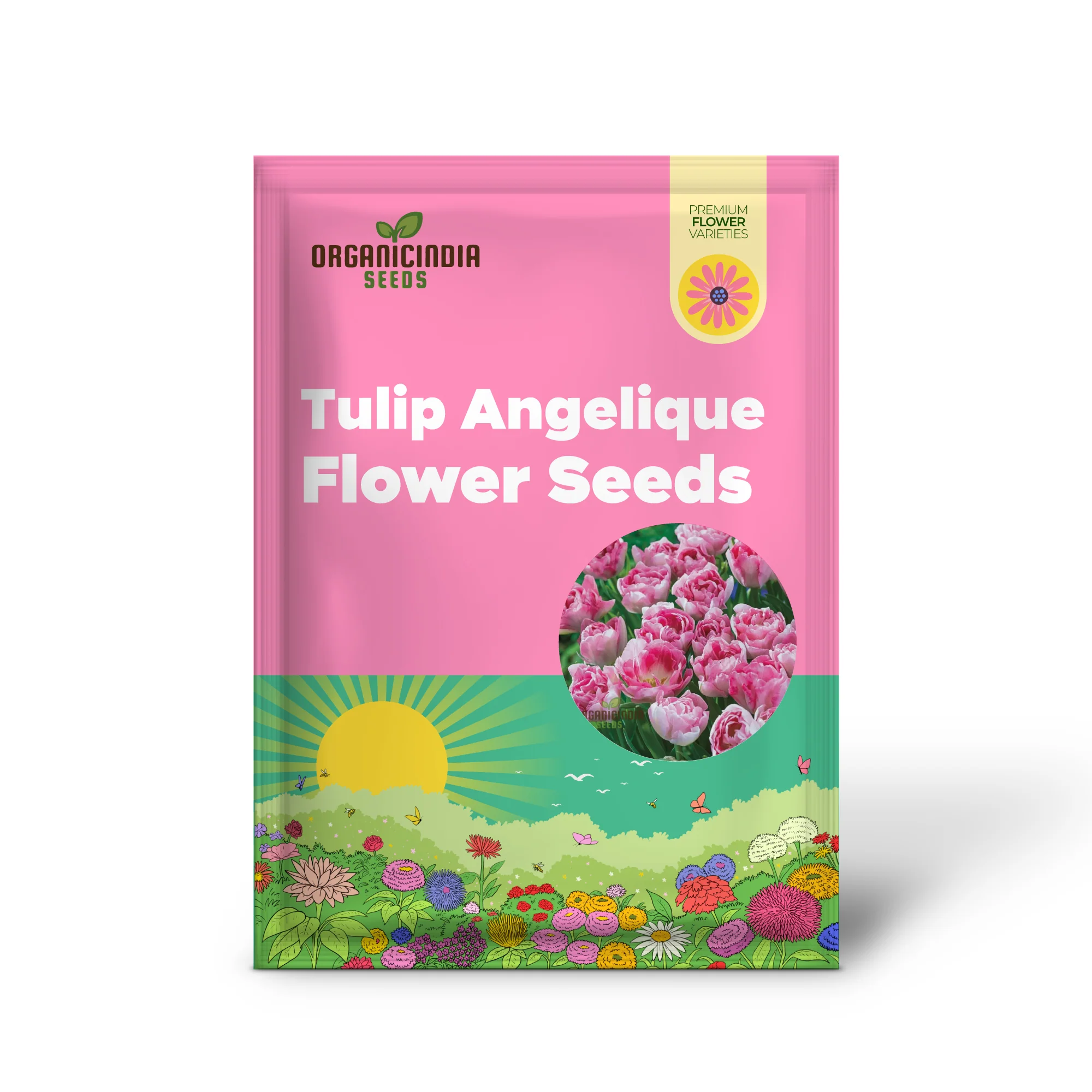 Tulip Angelique Flower Seeds For Planting, Elegant Pink Tulips for a Beautiful and Graceful Spring Garden Display - Image 2