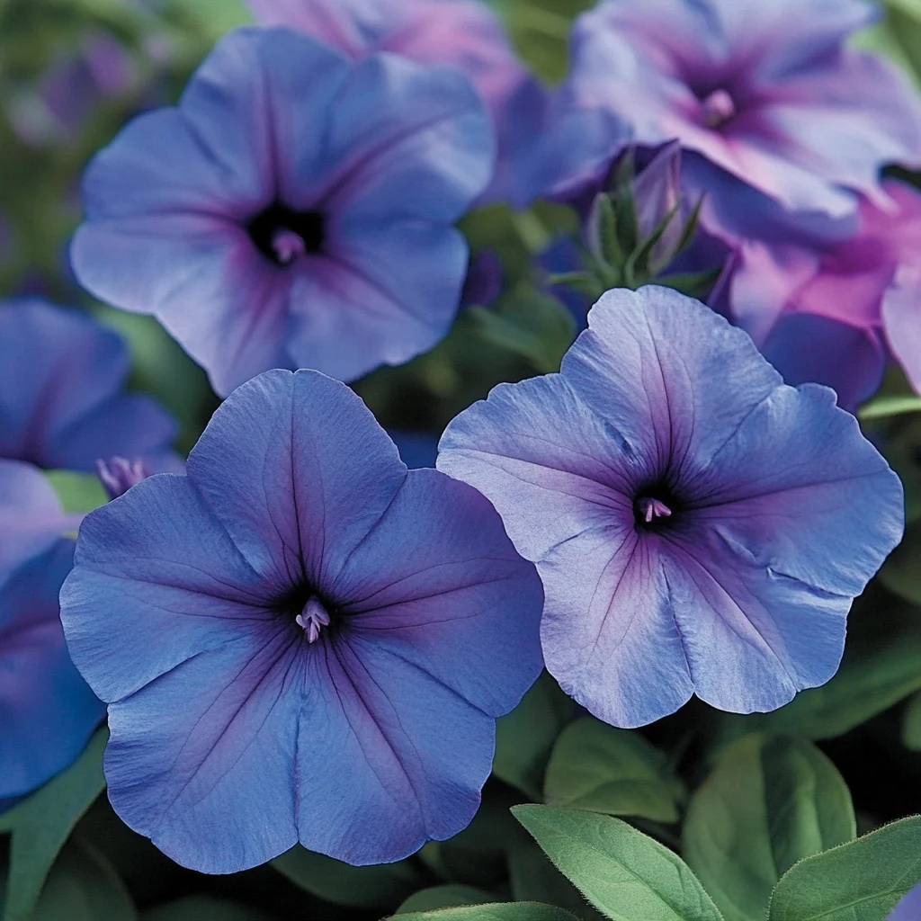 Unique Lavender-Blue Blooms with a Dark Purple Center - Image 2