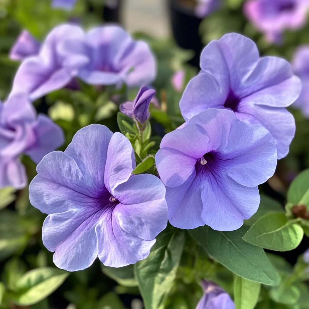 Unique Lavender-Blue Blooms with a Dark Purple Center - Image 4
