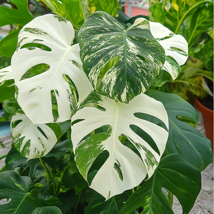 Variegated Monstera Albo Seeds – White & Green Foliage Houseplant for Indoor Gardens - Image 2