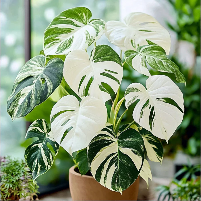 Variegated Monstera Albo Seeds – White & Green Foliage Houseplant for Indoor Gardens - Image 3