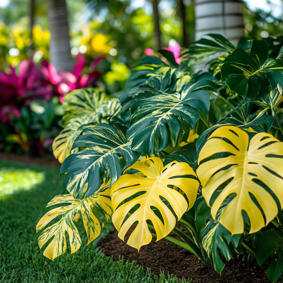 Variegated Monstera Aurea Seeds â Rare Green & Golden-Yellow Foliage Plant