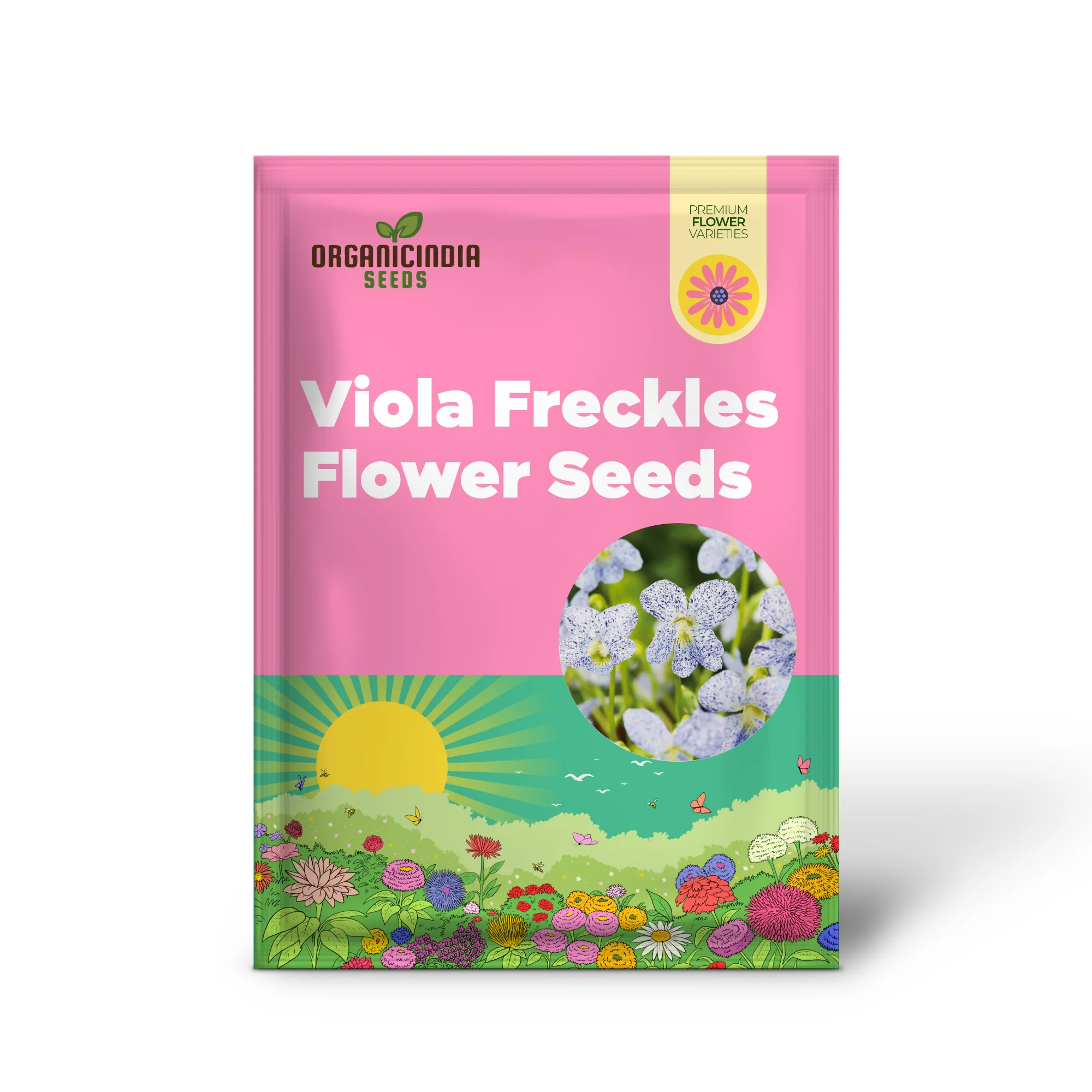 Viola Freckles Flower Seeds for Planting – Dappled Face Pansy Style Blooms, Cool Season Annual for Outdoor Garden - Image 2