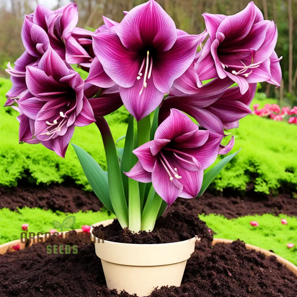 Violet Amaryllis Flower Seeds, Purple Amaryllis Bulb Seeds for Stunning Garden Blooms and Planting - Image 4