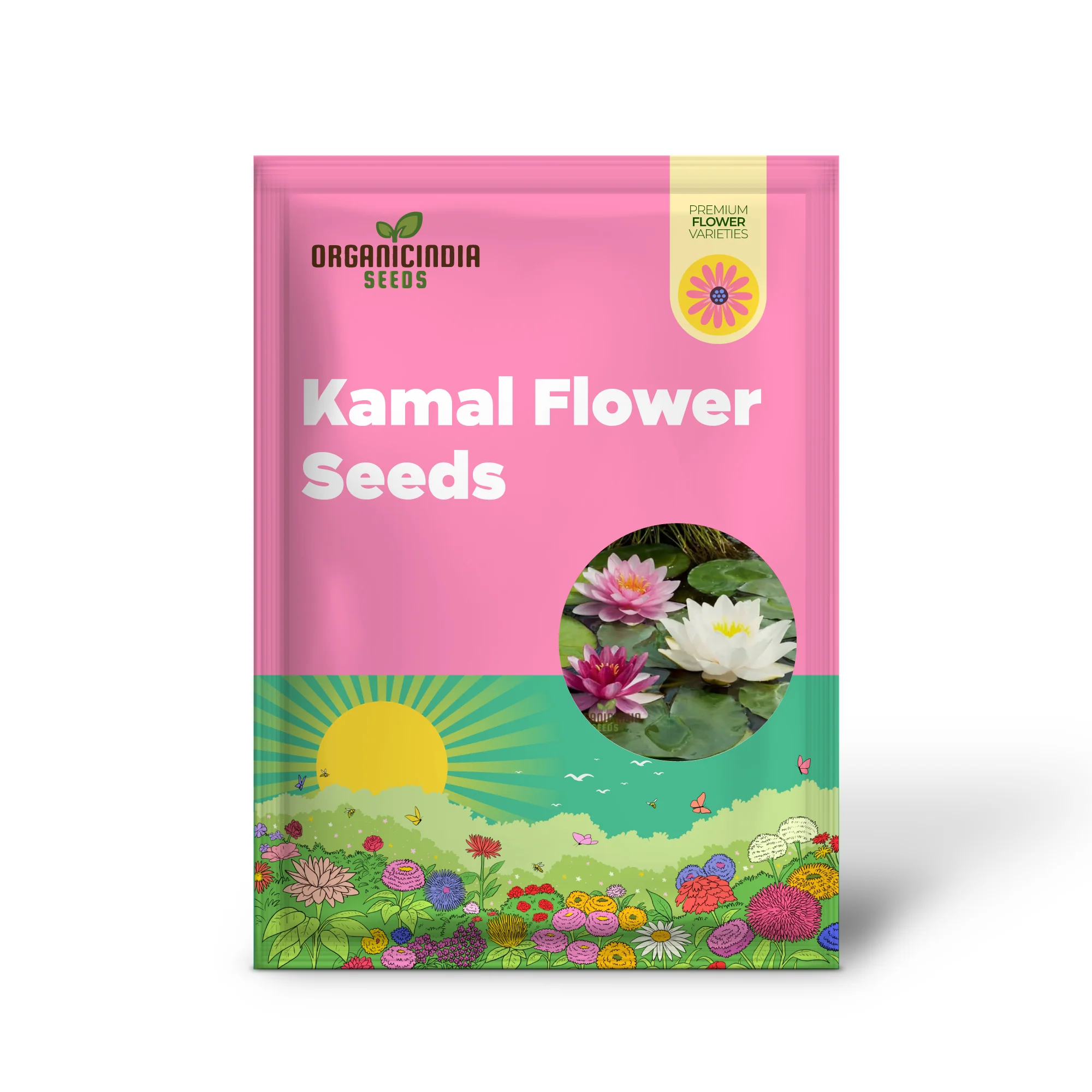 Waterlily Lotus Kamal Flower Seeds for Home Garden , Eco Pack (Red), Non GMO Flower Seeds for Gardening and Planting  Ideal for Home Garden Enthusiasts Seeking Beautiful Blooms - Image 2