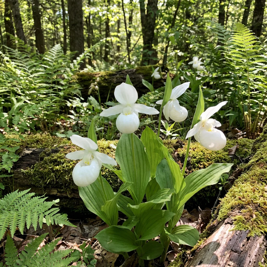 White Lady’s Slipper Flower Seeds (Cypripedium acaule) – Woodland Orchid Variety - Image 2