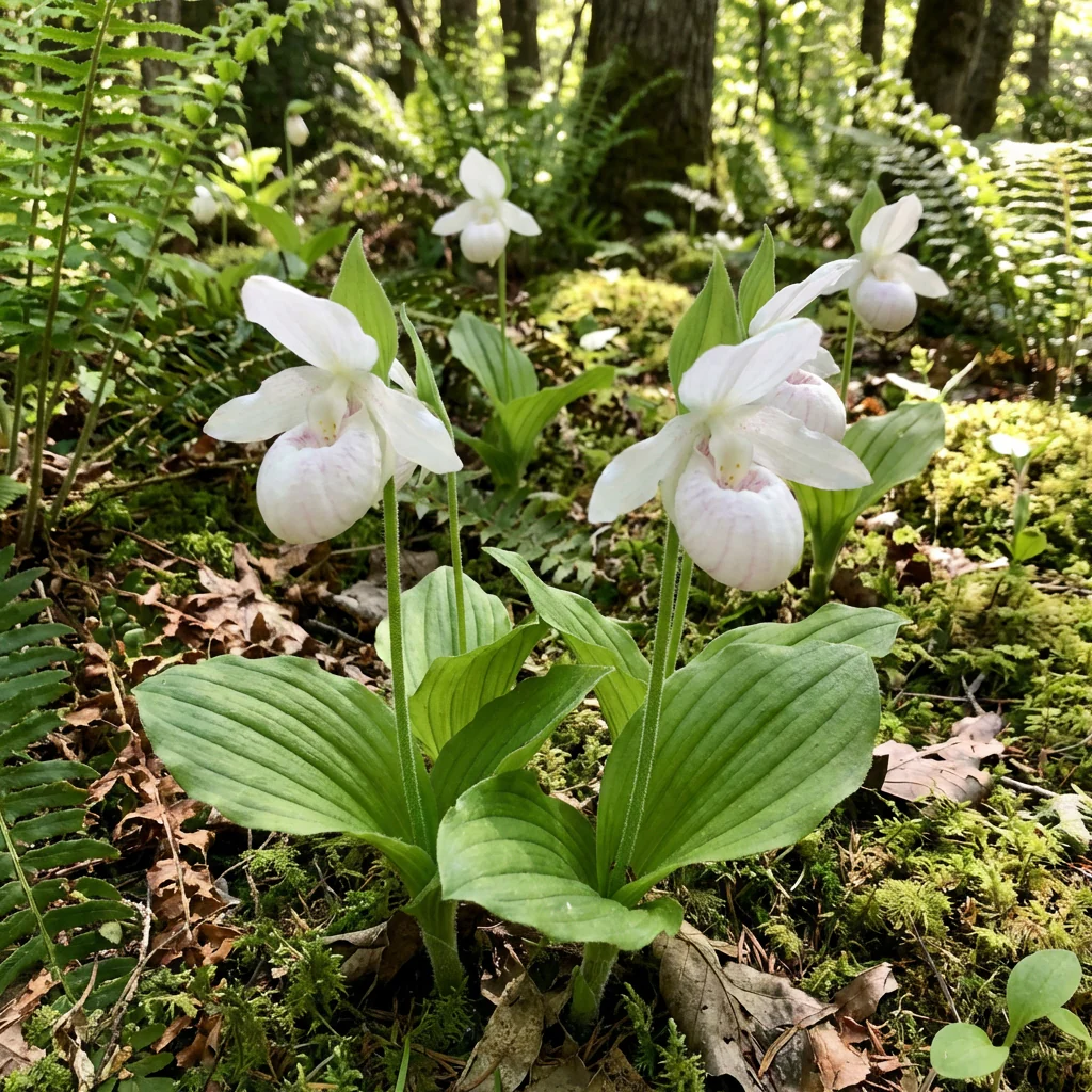 White Lady’s Slipper Flower Seeds (Cypripedium acaule) – Woodland Orchid Variety - Image 3