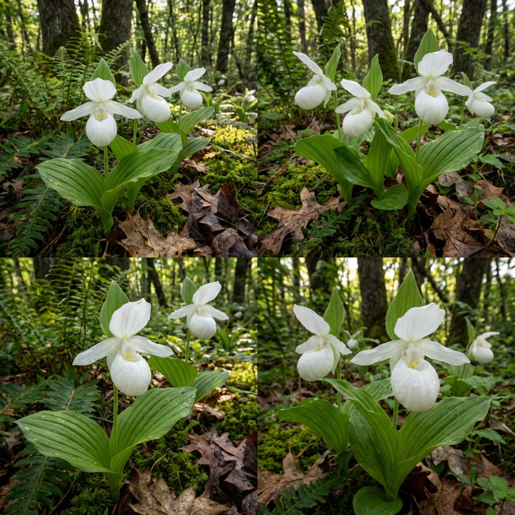 White Lady’s Slipper Flower Seeds – Rare Woodland Orchid with Elegant Spring Blooms - Image 3