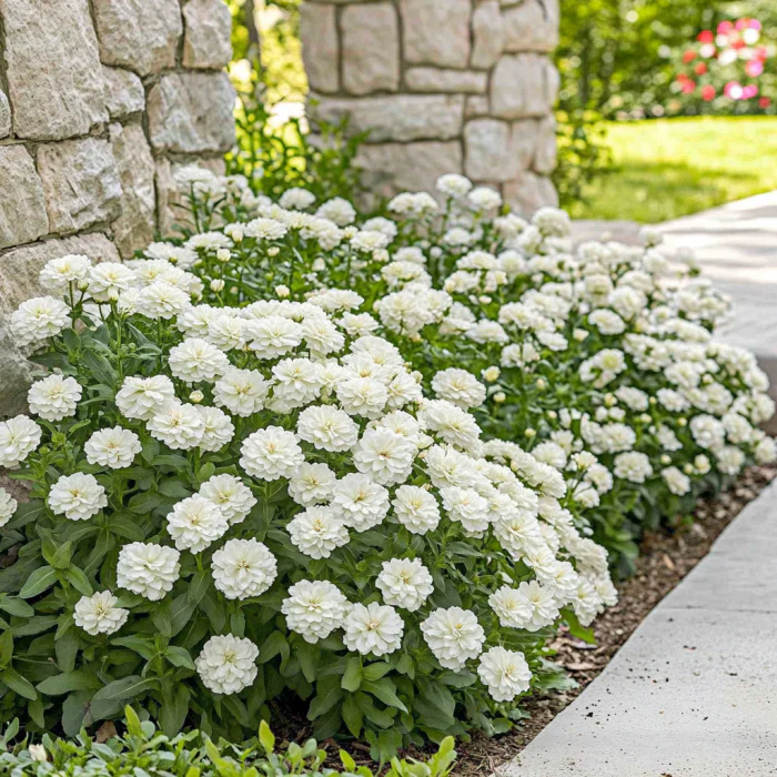 White Zinnia Seeds – Pure White and Cream Blooms for Garden Planting - Image 2