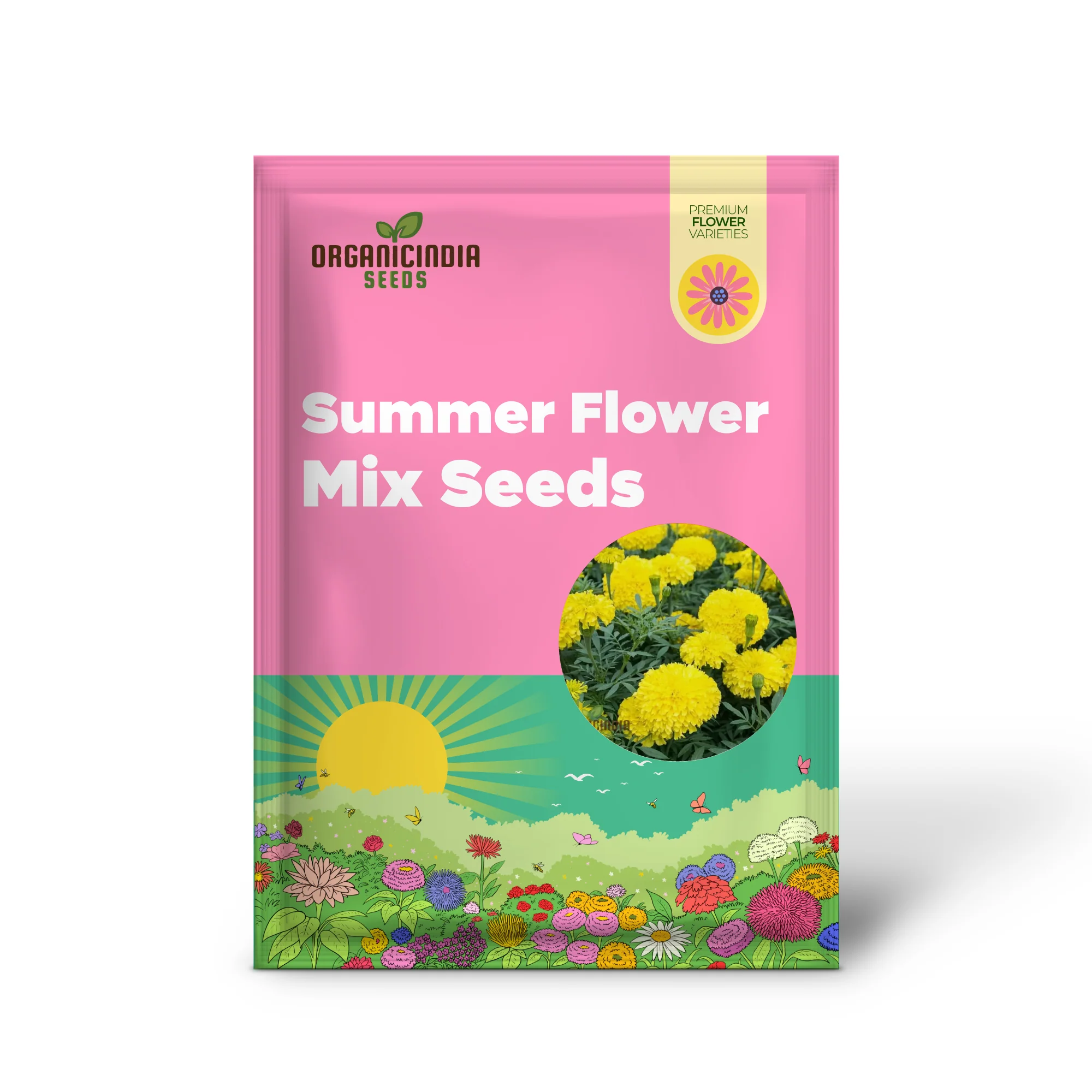 Yellow Summer Flower Mix Seeds for Planting and Gardening | Vibrant Blooms for Your Garden - Image 2